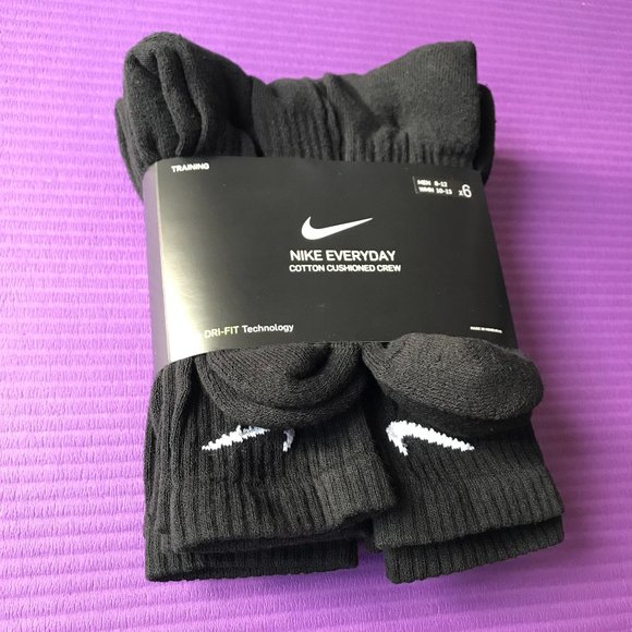 Nike Other - 6 Pack Men Nike Everyday Cotton Cushion Crew Socks